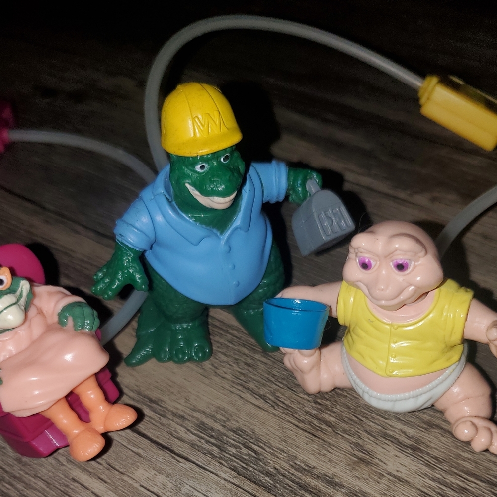 Vintage Disney Grandma Ethyl and Baby Sinclair & Earl From the show "Dinosaurs"